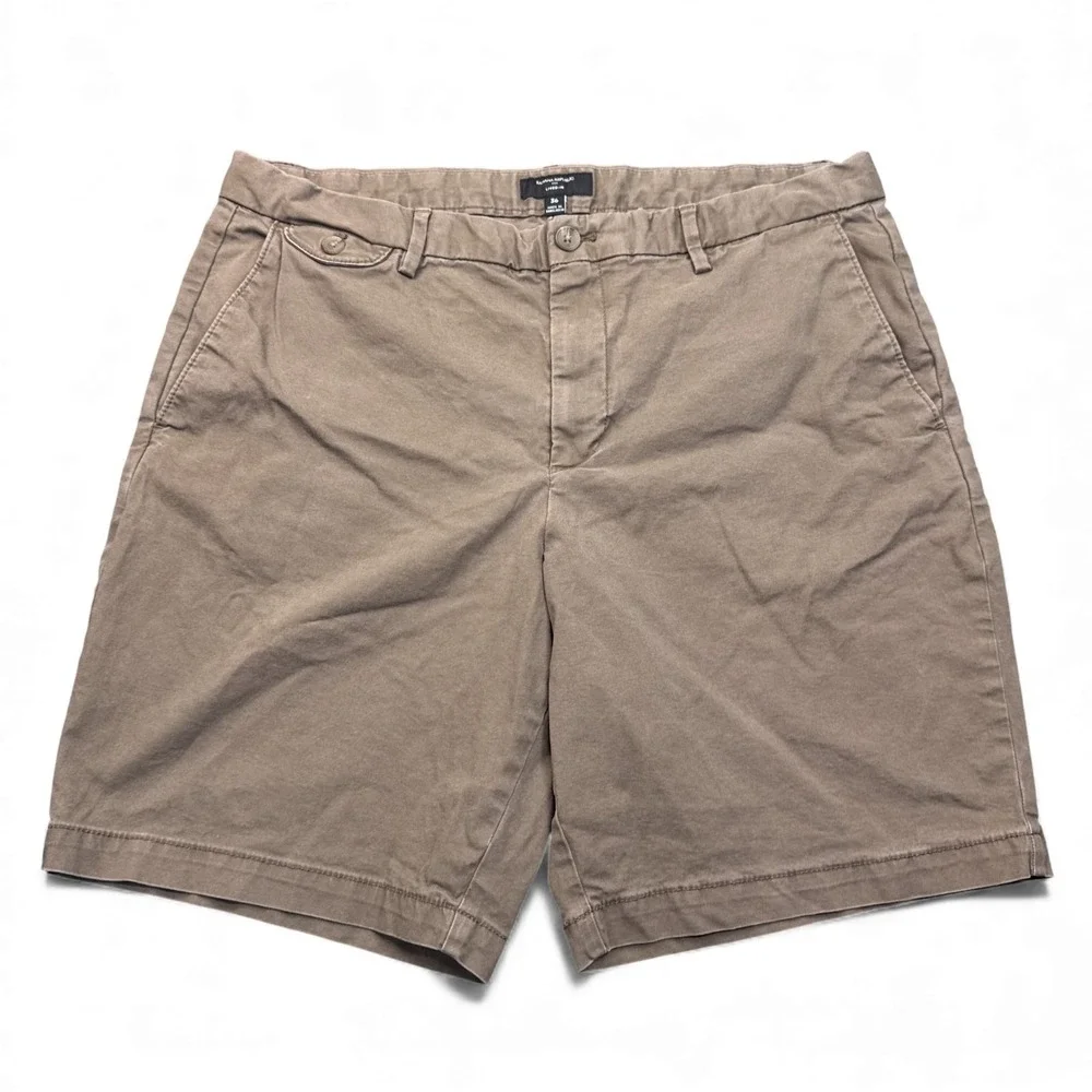 Banana Republic Lived In Chino Shorts Mens Size 36 Brown Beige Classic Casual